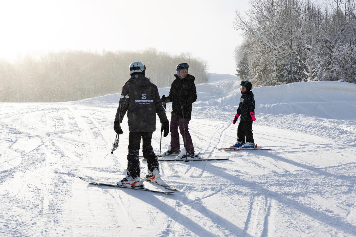 Ski school lesson